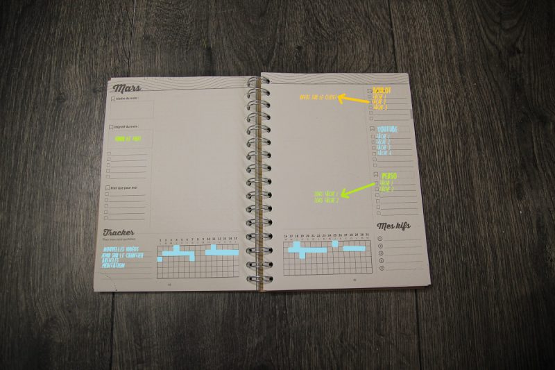 myagenda double page mensuelle