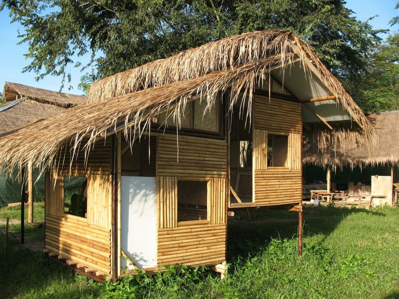 Cabane réalisé en bambou