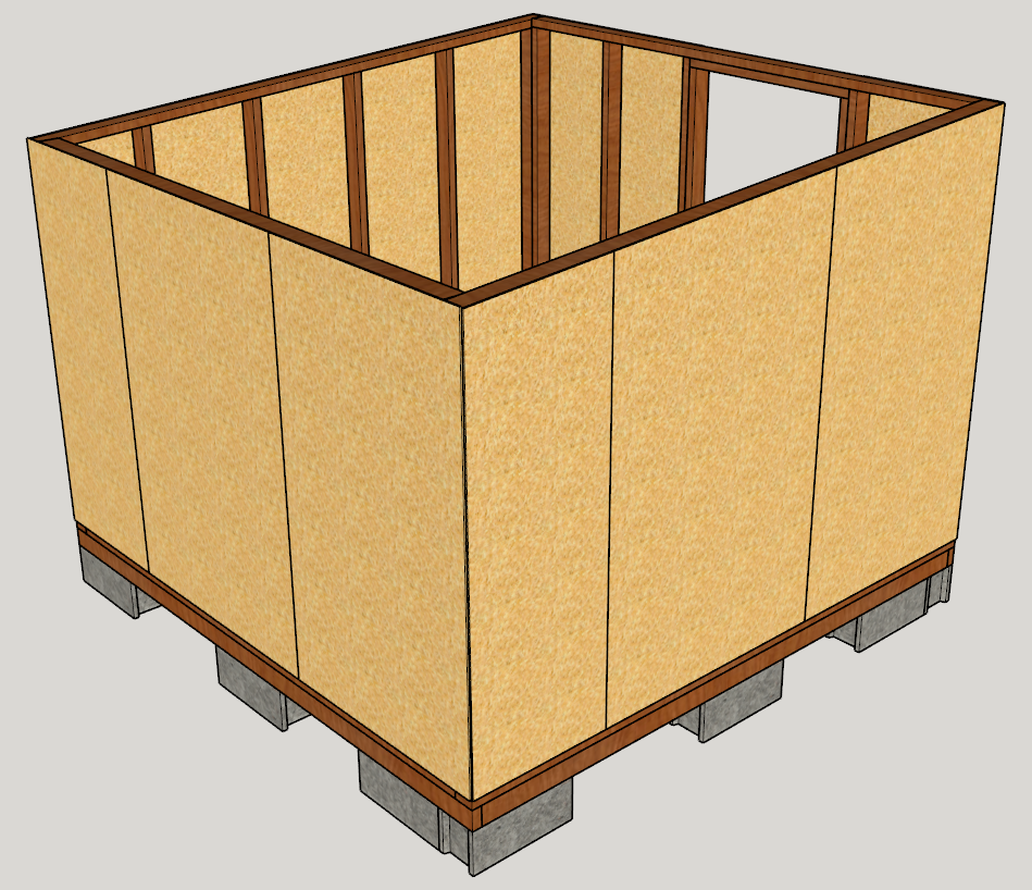 Contreventement en OSB3 pour l'abri de jardin