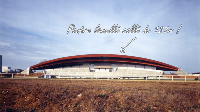 Lamellé collé de 127m complexe sportif poitiers