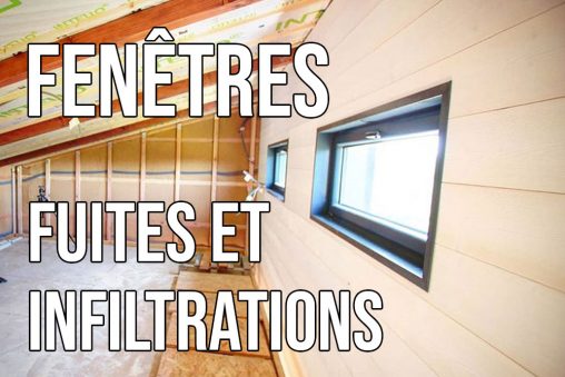 fuites et infiltration au niveau des fenêtres