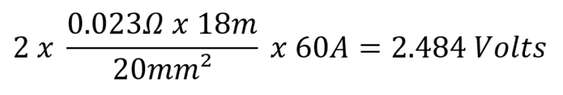 Exemple de calcul de chute de tension