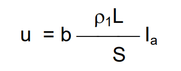 la formule simplifiée de la chute de tension