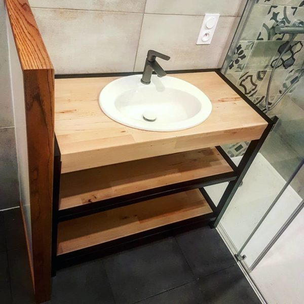 Fabrication meuble de salle de bain par Renaut Bauer
