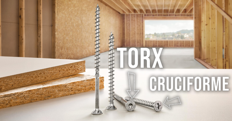 Vis à bois torx ou cruciforme