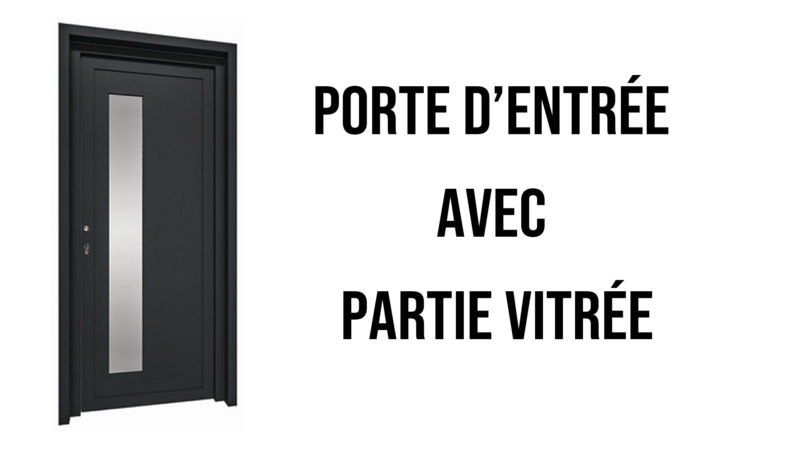 Porte d'entrée 1/2 vitrée